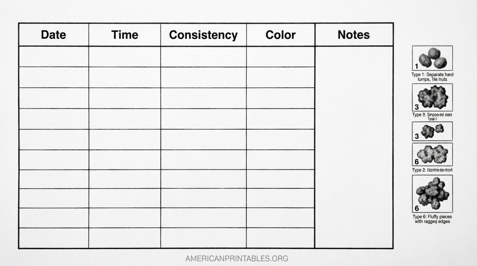 Free Printable Bowel Movement Tracking Chart (3)