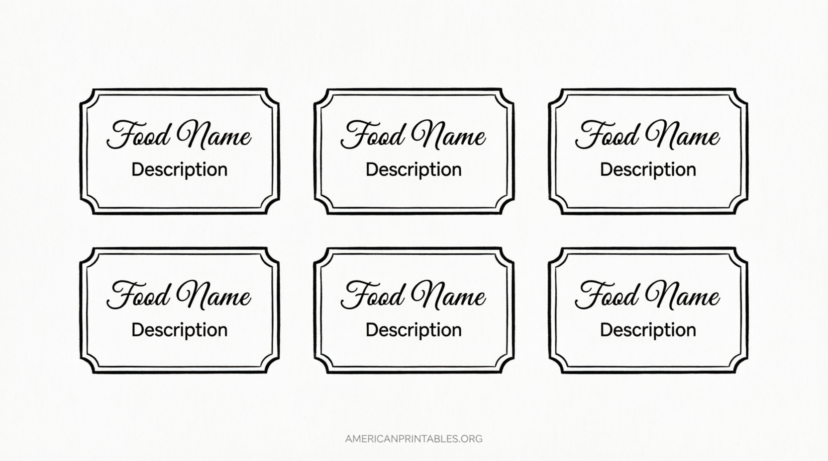 Free Printable Buffet Food Labels Easy Downloads (1)