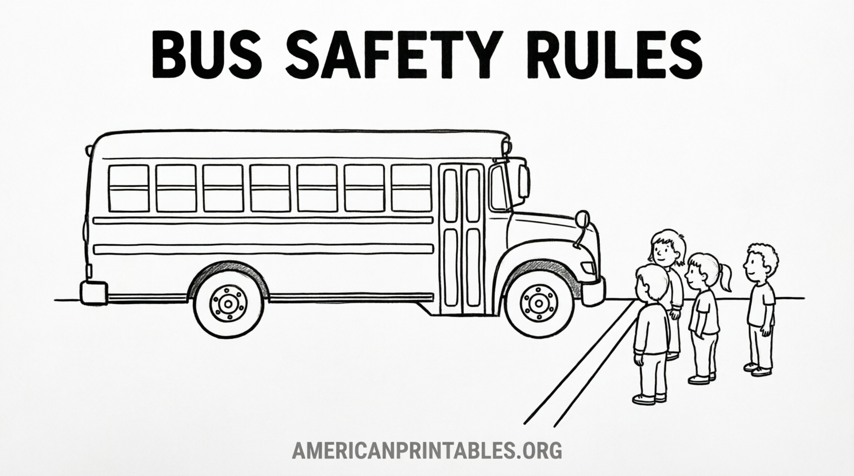 Free Printable Bus Safety Worksheets for Kids (1)