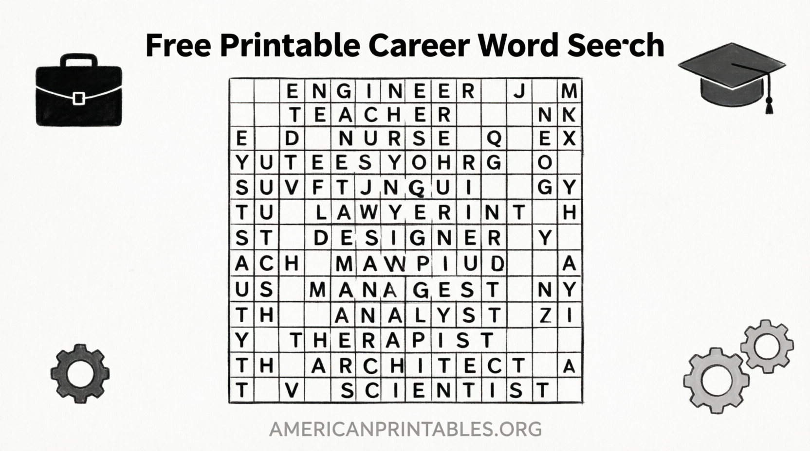 Free Printable Career Word Search Puzzles (1)