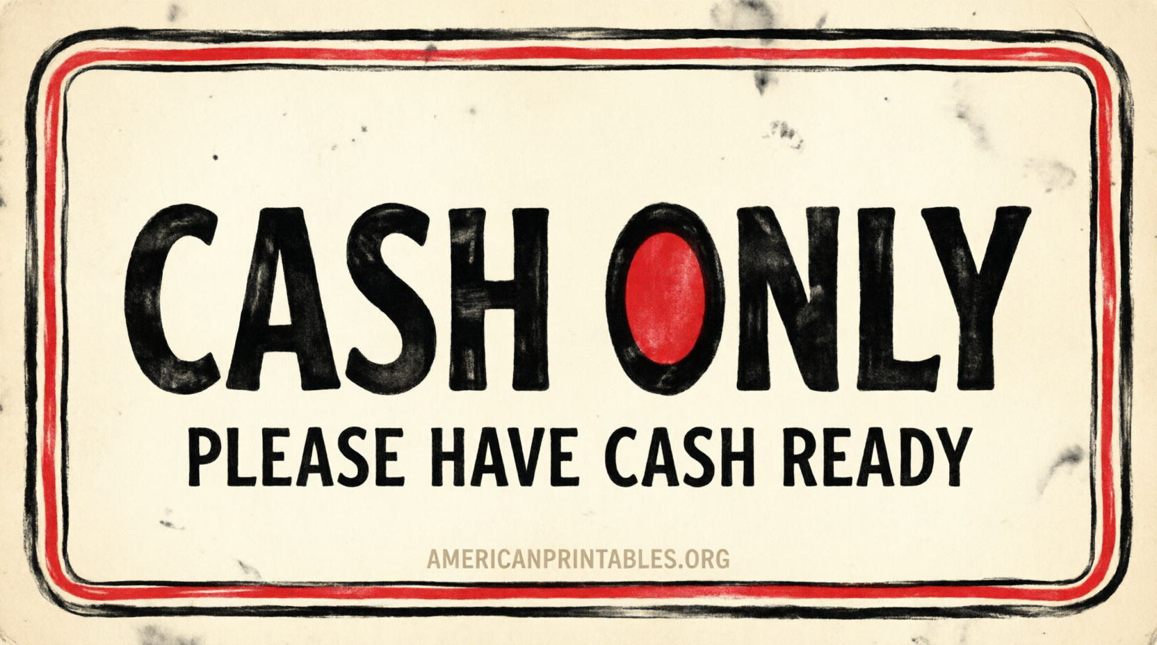 Free Printable Cash Only Sign – Download PDF (4)