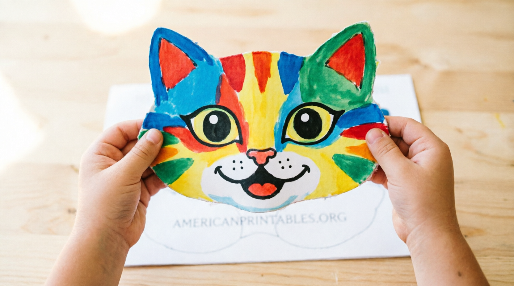 Free Printable Cat Mask Template for Kids (2)