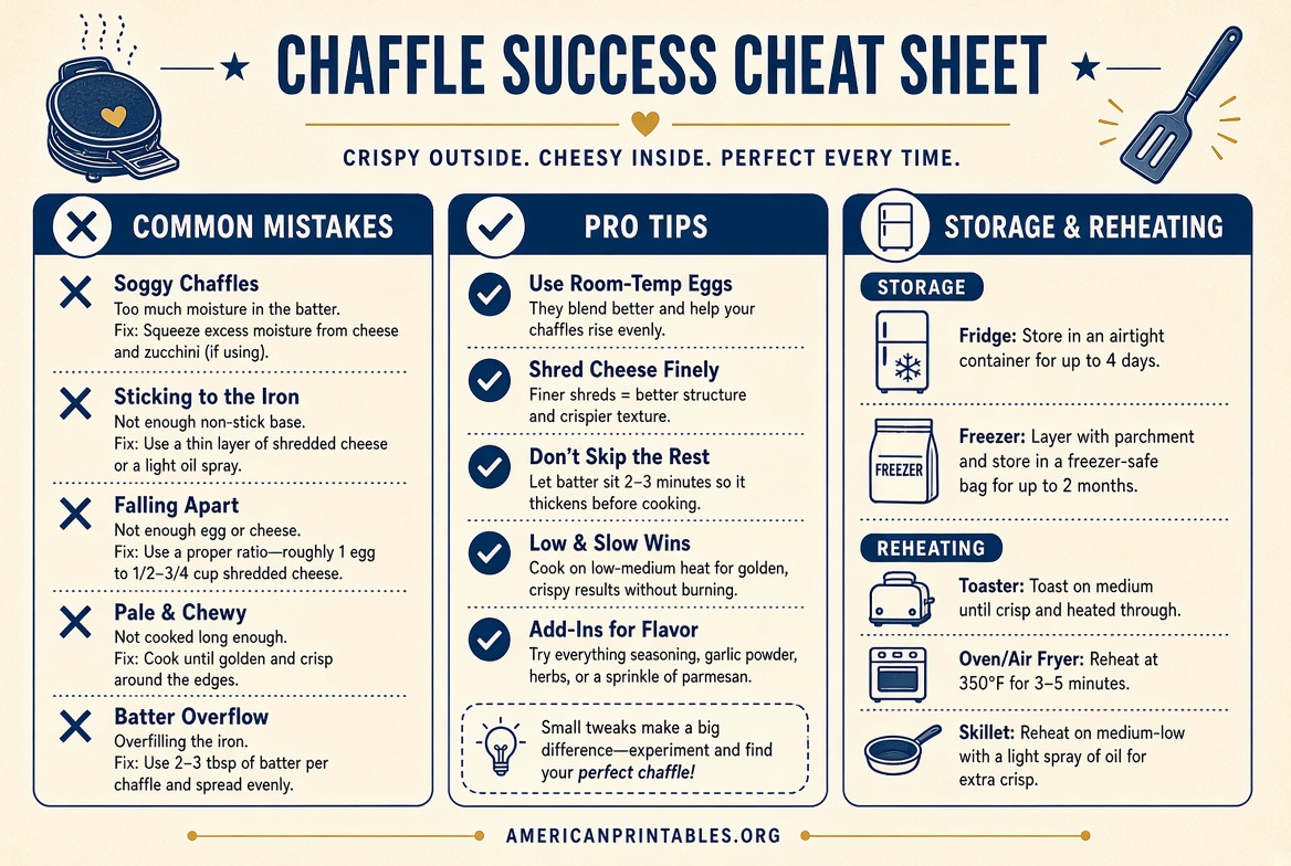 Free Printable Chaffle Cheat Sheet Guide (3)