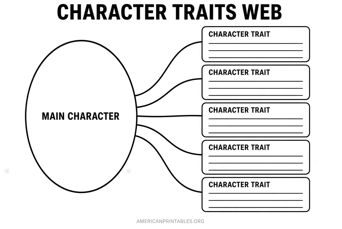 Free Printable Character Traits Graphic Organizer (1)