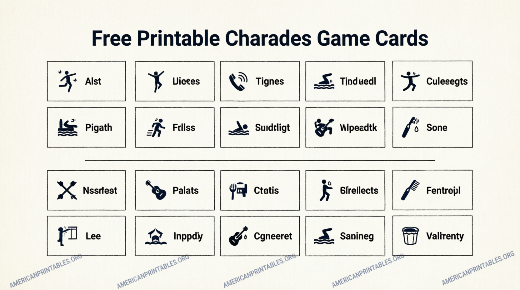 Free Printable Charades Game Cards (3)