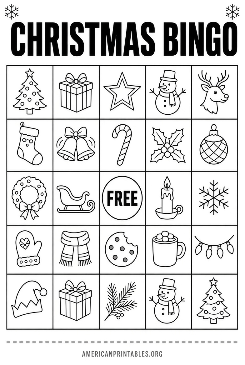 Free Printable Christmas Bingo Cards for Large Groups (3)