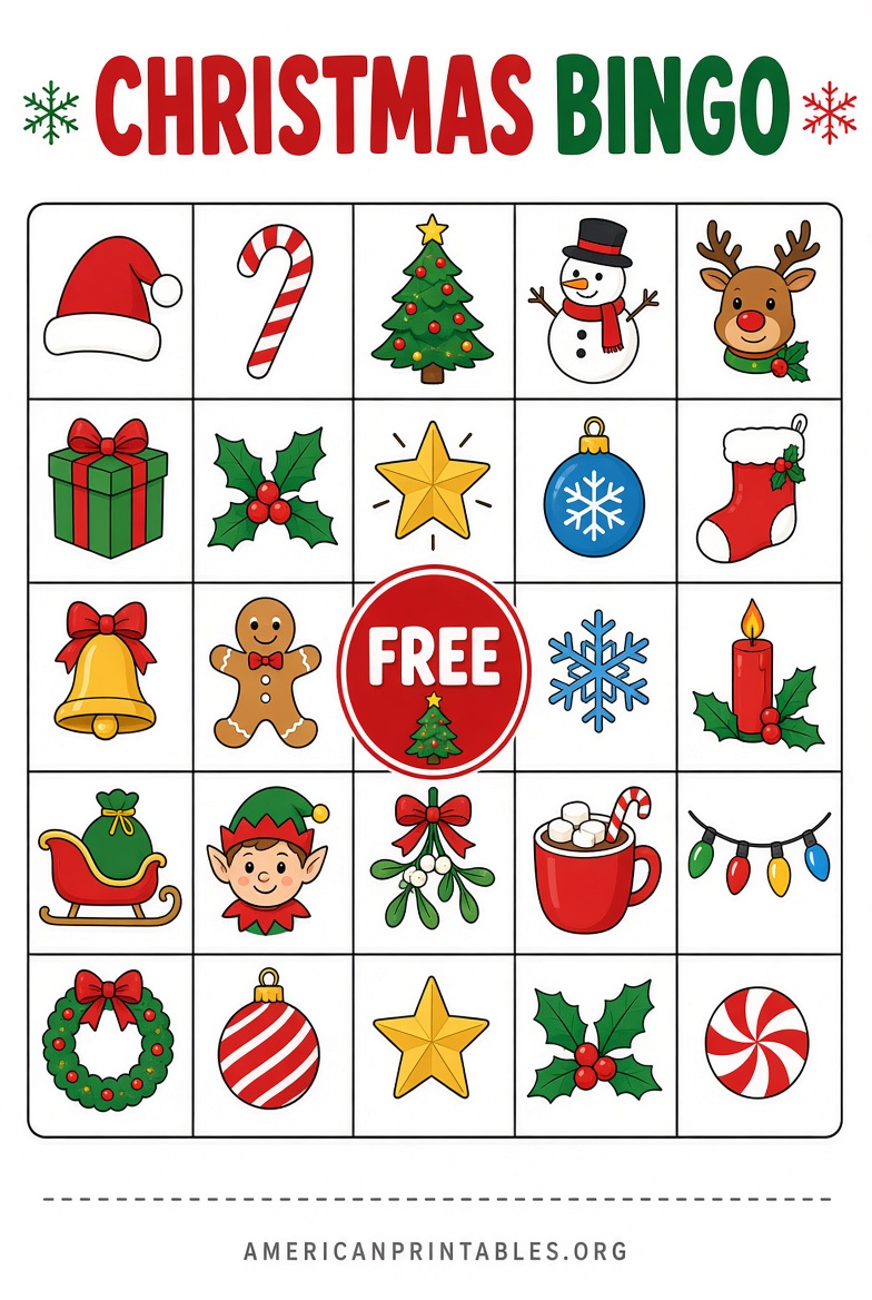 Free Printable Christmas Bingo Cards for Large Groups (4)