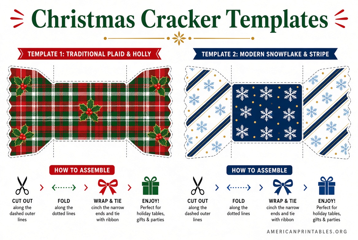 Free Printable Christmas Cracker Template (2)
