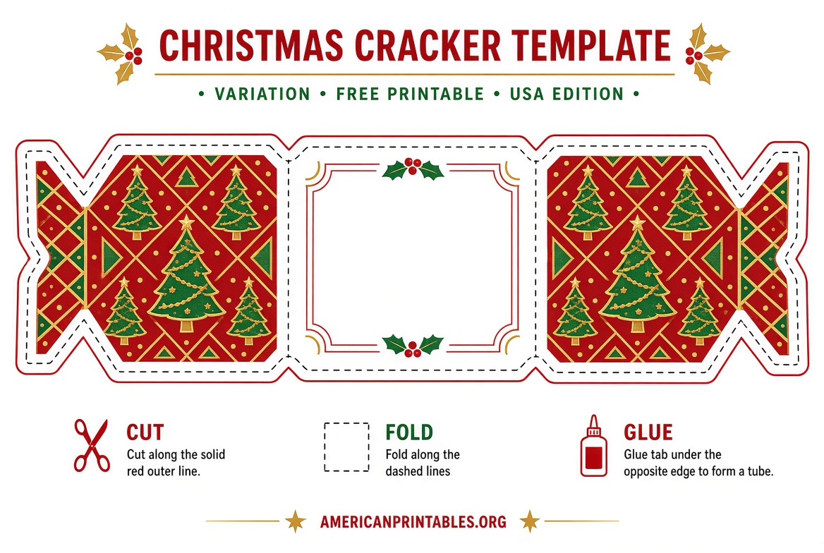 Free Printable Christmas Cracker Template (4)