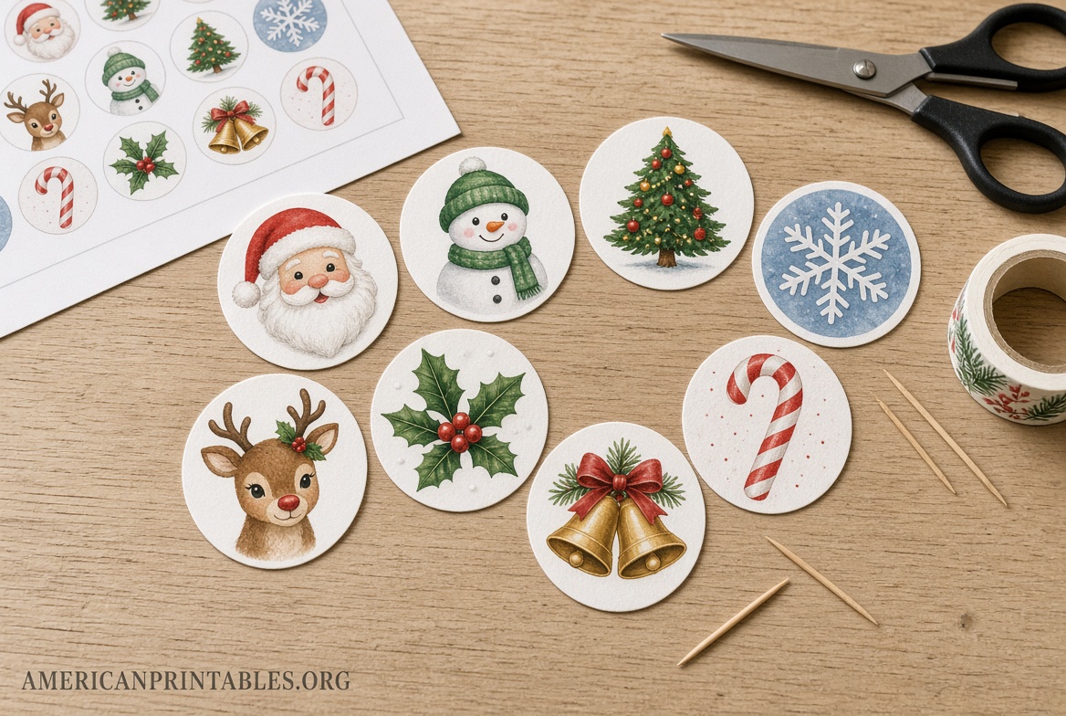 Free Printable Christmas Cupcake Toppers Guide (3)