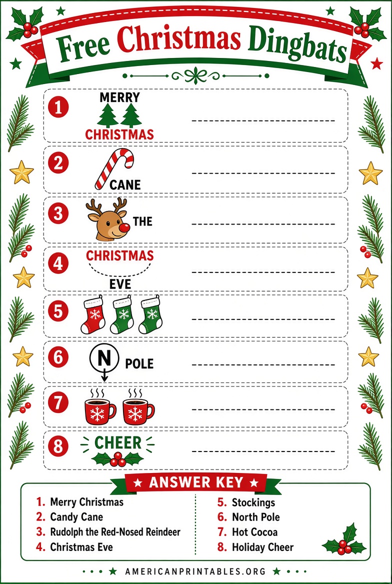 Free Printable Christmas Dingbats With Answers (3)
