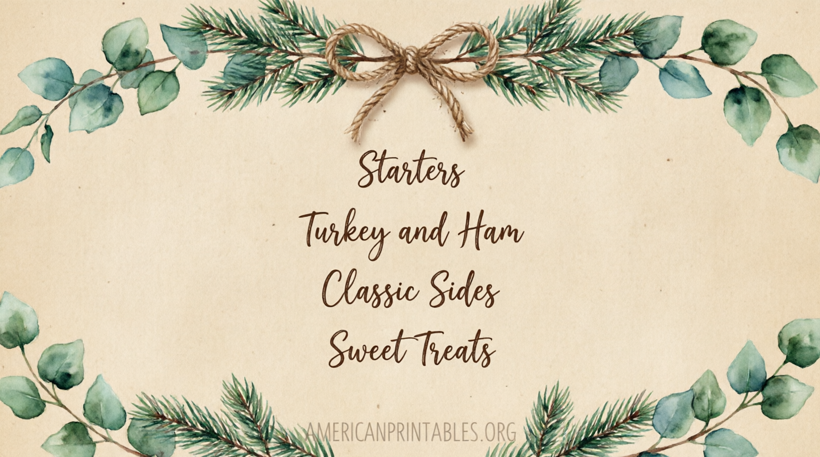 Free Printable Christmas Dinner Menu Templates (4)