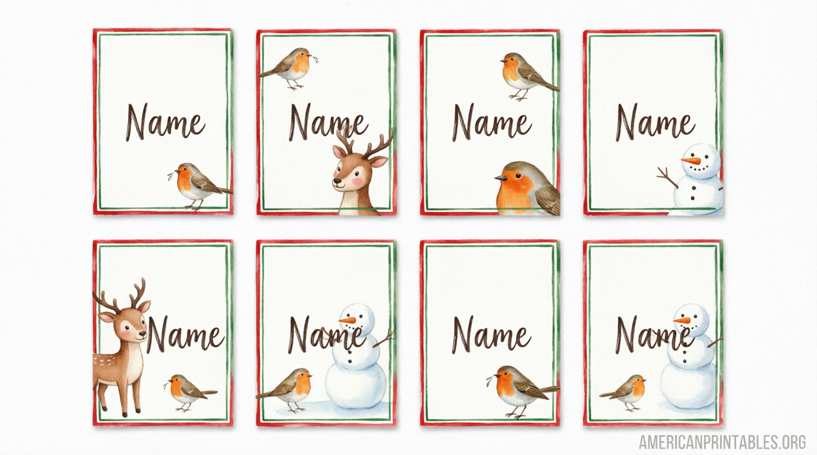 Free Printable Christmas Place Cards (2025 Guide) (2)