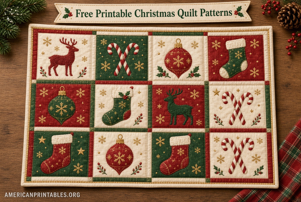 Free Printable Christmas Quilt Patterns (2)