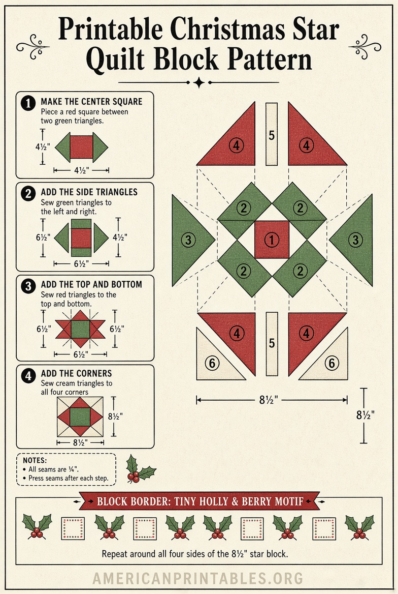 Free Printable Christmas Quilt Patterns (3)