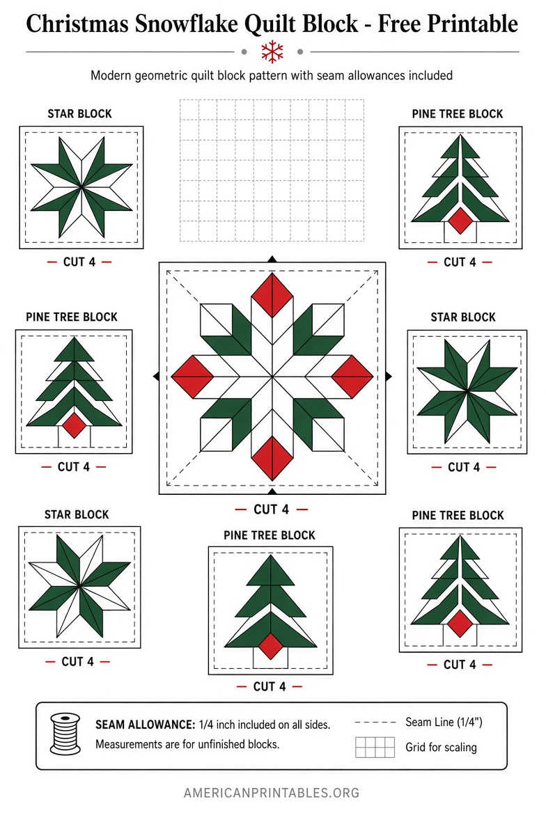 Free Printable Christmas Quilt Patterns (4)