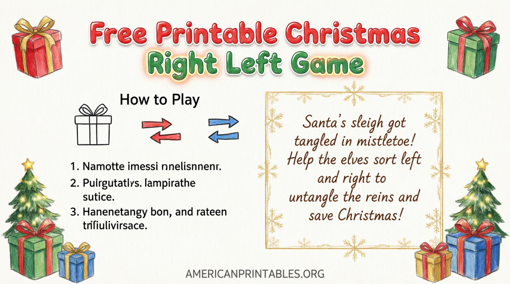 Free Printable Christmas Right Left Game (4)