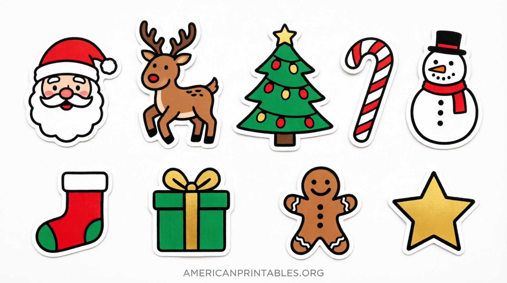 Free Printable Christmas Stickers to Download (1)