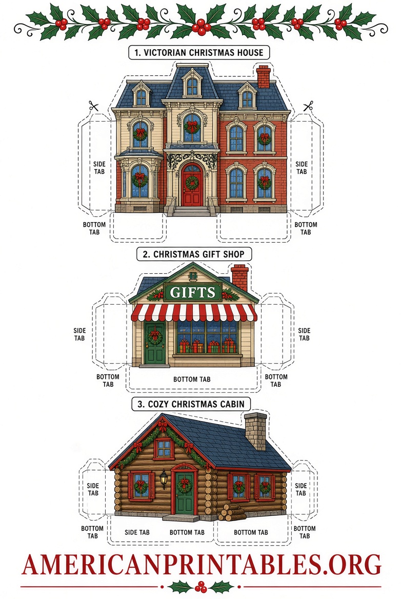 Free Printable Christmas Village Templates (4)