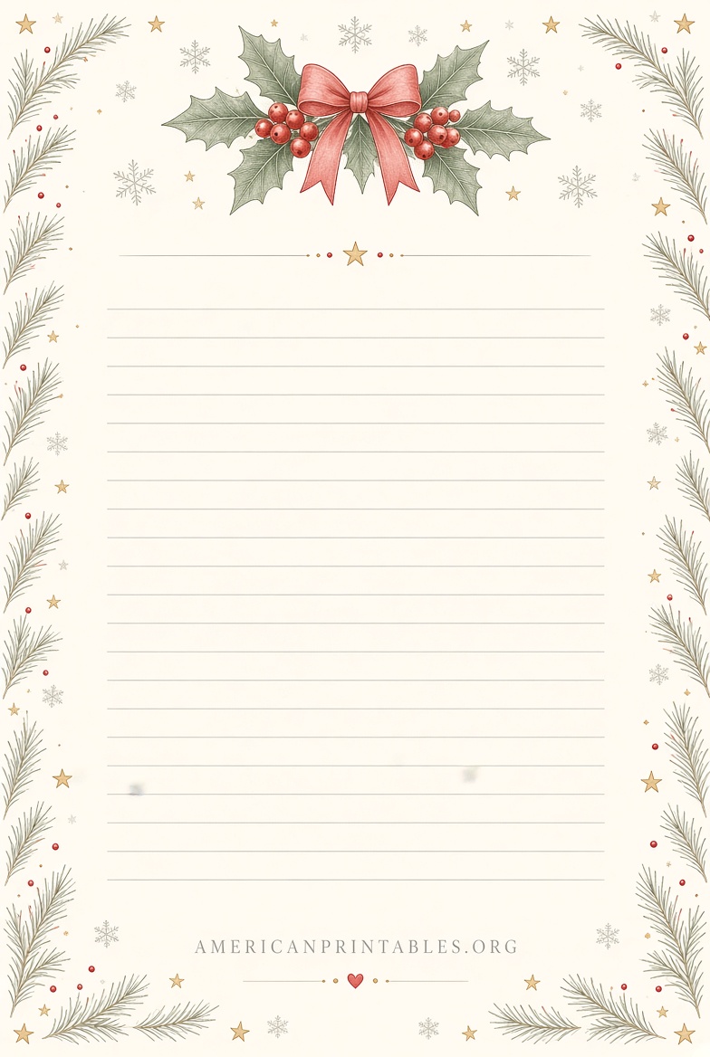 Free Printable Christmas Writing Paper (1)