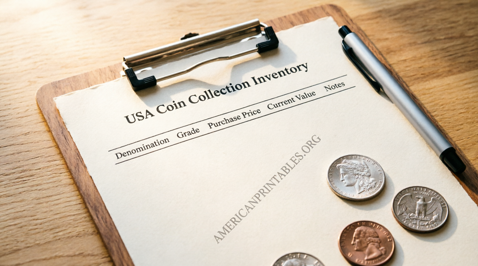 Free Printable Coin Inventory Sheets Guide (4)