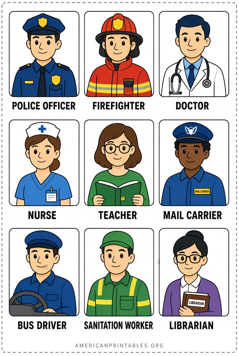 Free Printable Community Workers Worksheets (1)