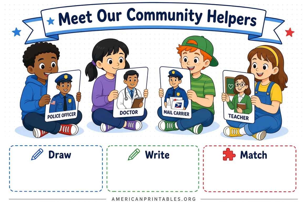 Free Printable Community Workers Worksheets (4)