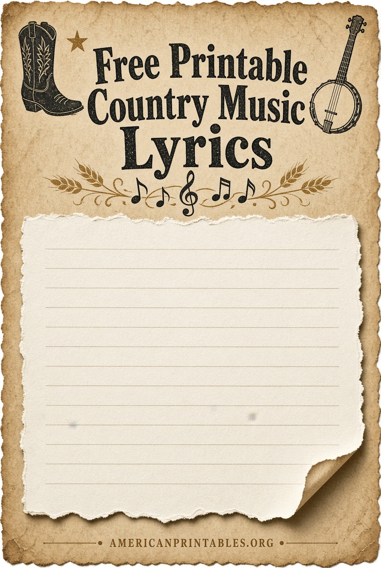 Free Printable Country Music Lyrics (4)