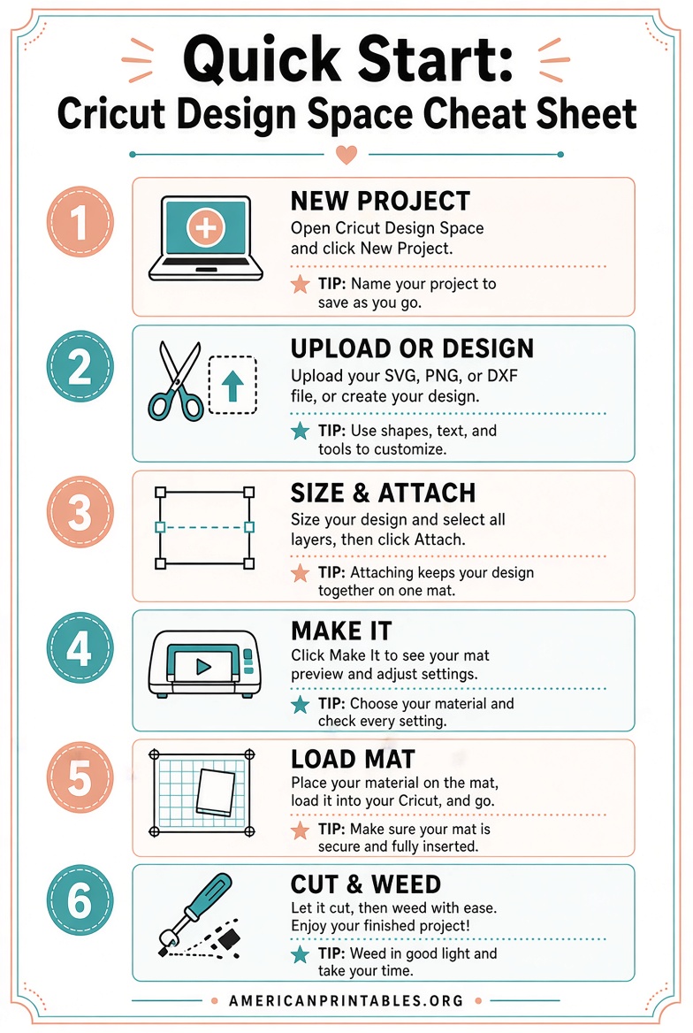 Free Printable Cricut Cheat Sheets for Beginners (3)