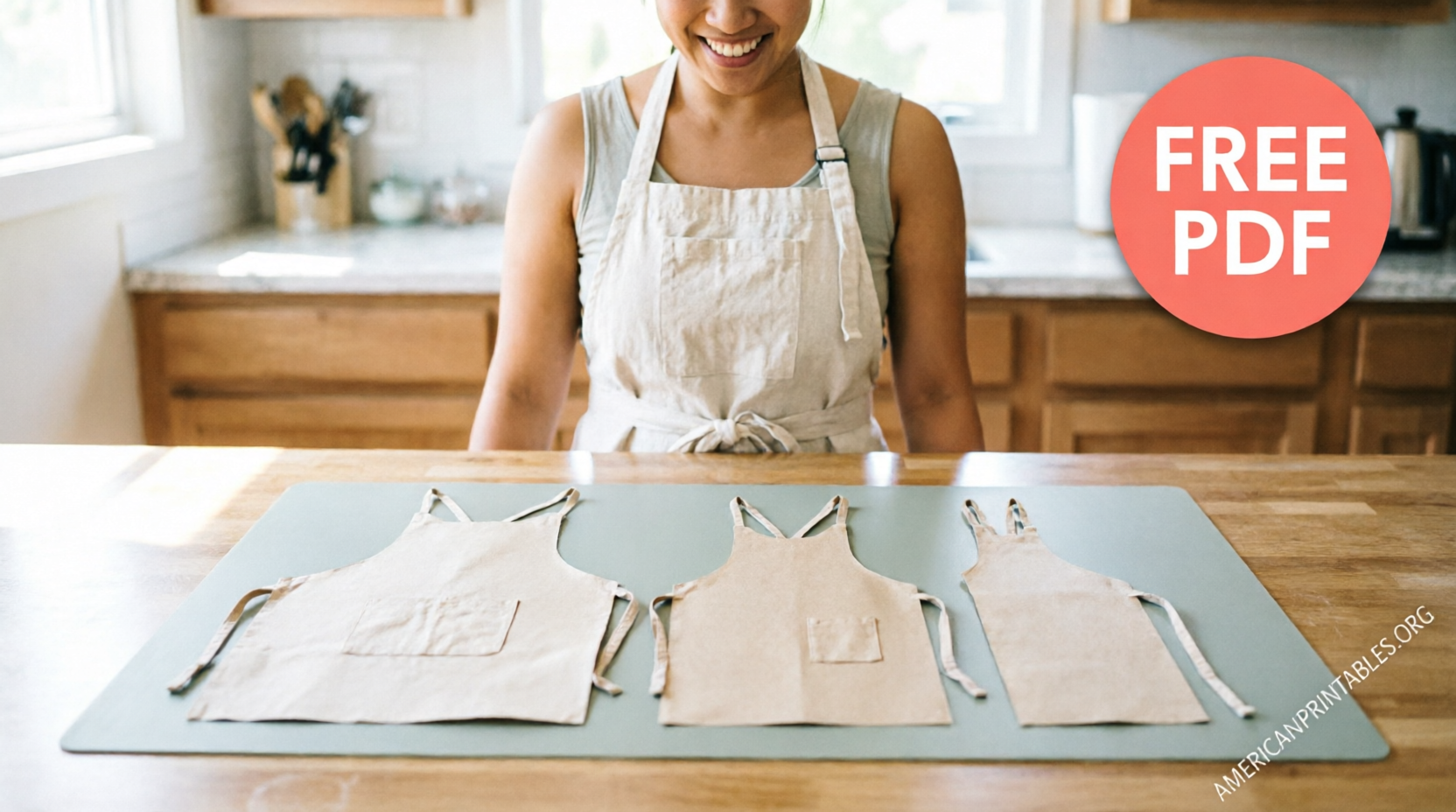 Free Printable Cross Back Apron Pattern PDF (3)
