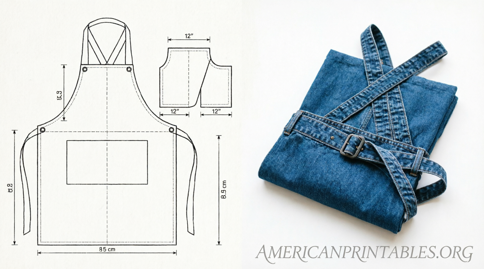 Free Printable Cross Back Apron Pattern PDF (4)