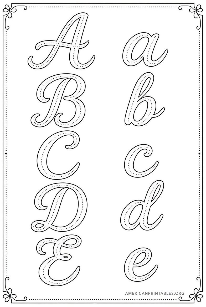 Free Printable Cursive Letter Stencils (1)