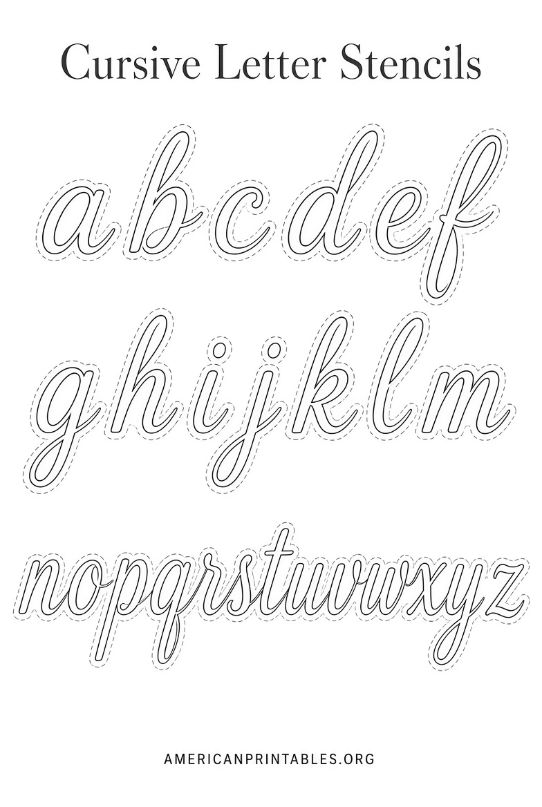 Free Printable Cursive Letter Stencils (2)