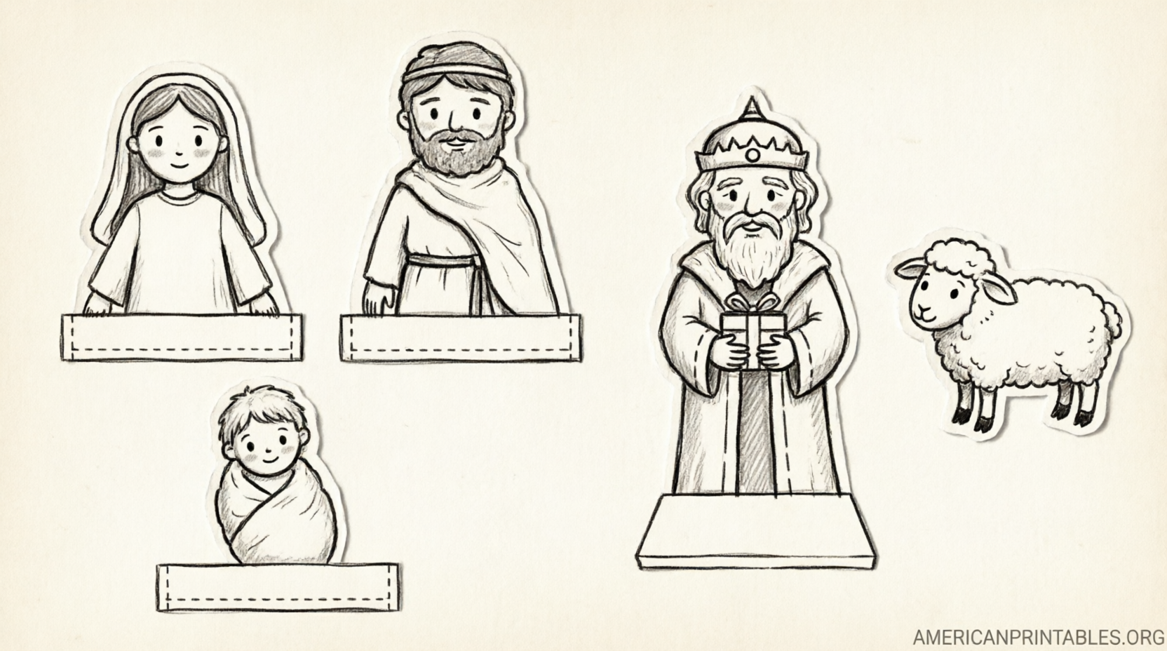 Free Printable Cut Out Nativity Scene Templates (2)