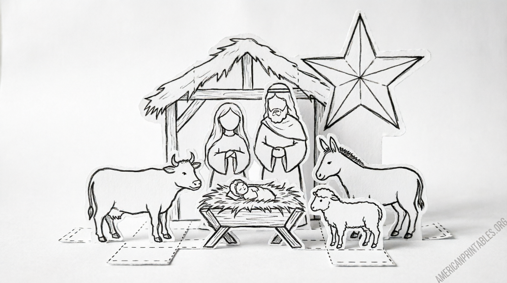 Free Printable Cut Out Nativity Scene Templates (4)