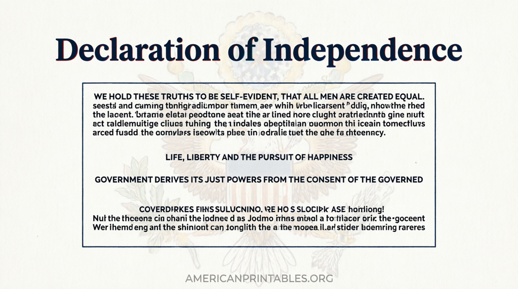Free Printable Declaration of Independence (1)