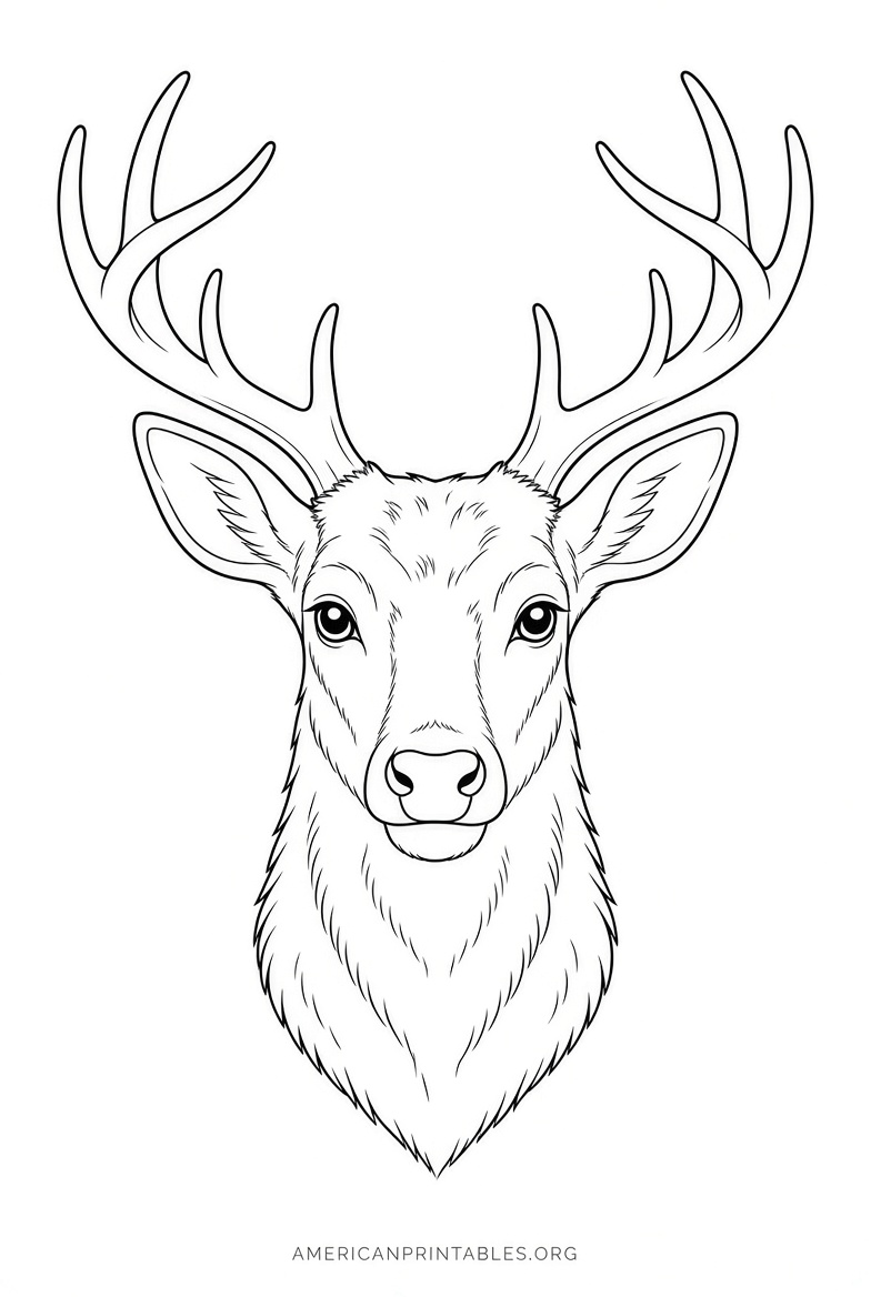 Free Printable Deer Head Template – Easy DIY (1)
