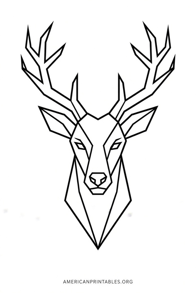 Free Printable Deer Head Template – Easy DIY (2)