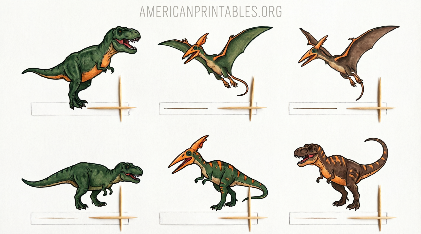 Free Printable Dinosaur Cake Toppers (2)