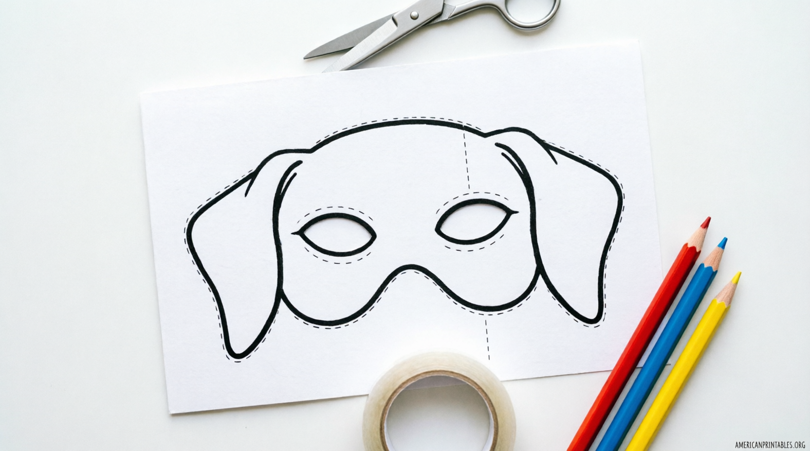 Free Printable Dog Mask Template for Kids (1)