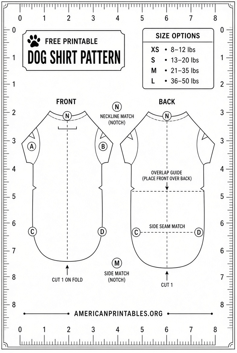 Free Printable Dog Shirt Patterns for DIY Sewing (2)
