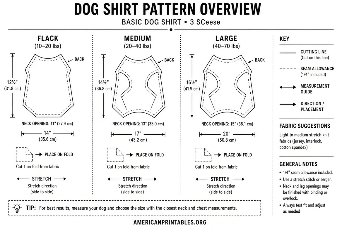 Free Printable Dog Shirt Patterns for DIY Sewing (4)