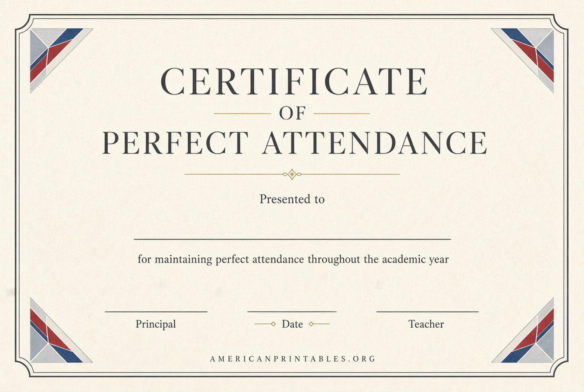 Free Printable Editable Perfect Attendance Certificates (3)