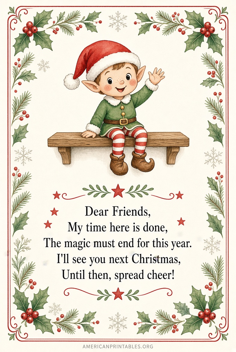 Free Printable Elf on the Shelf Goodbye Poem (2)