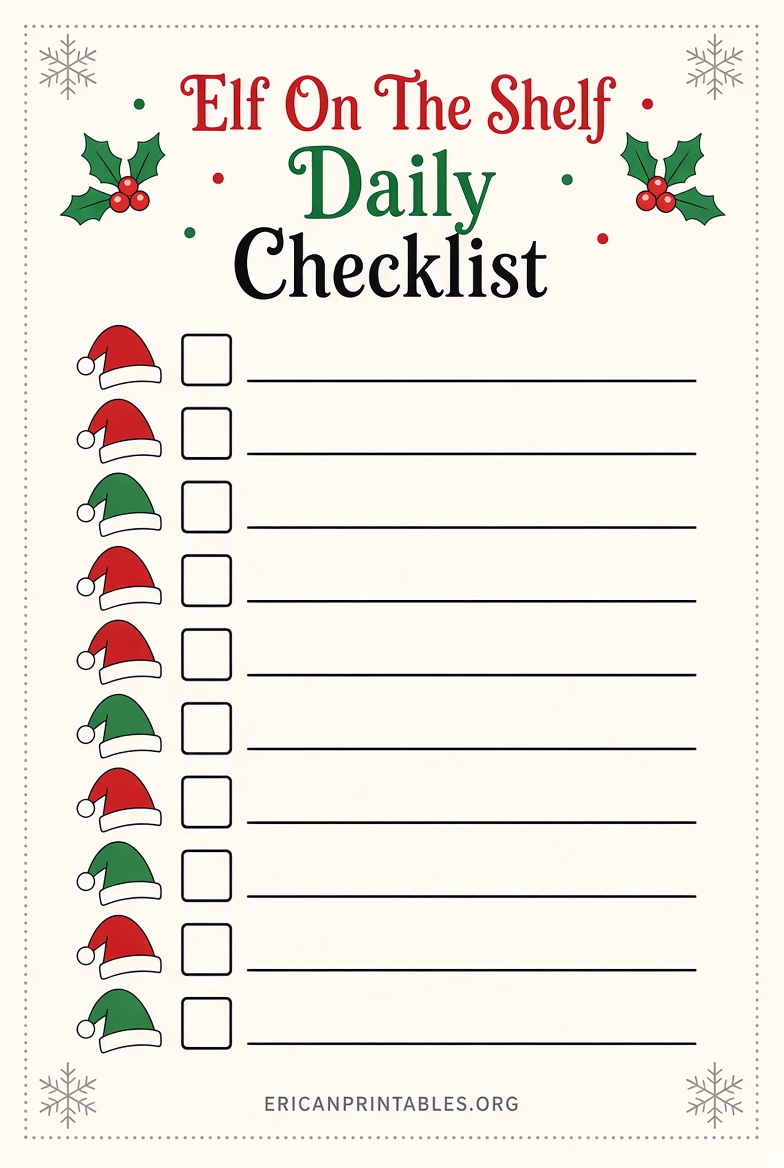 Free Printable Elf on the Shelf Templates (1)