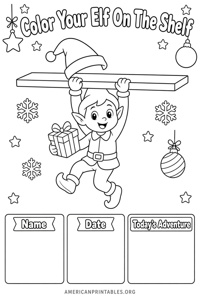 Free Printable Elf on the Shelf Templates (2)