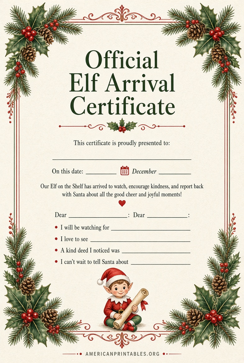 Free Printable Elf on the Shelf Templates (3)