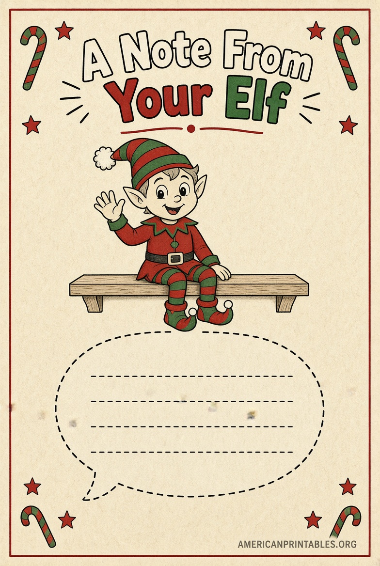 Free Printable Elf on the Shelf Templates (4)