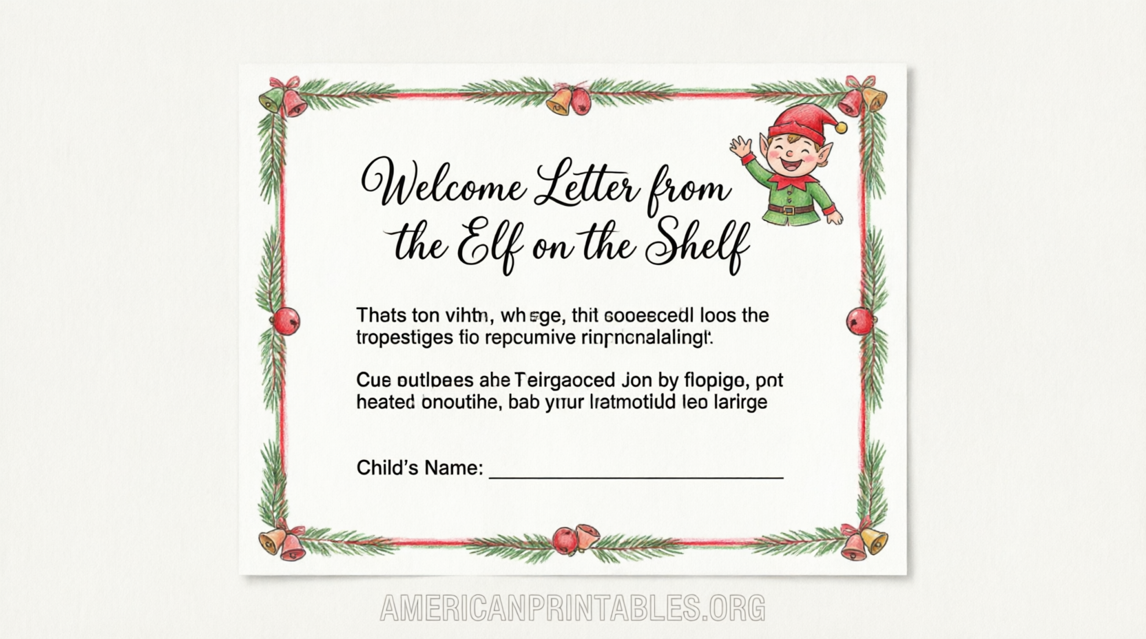 Free Printable Elf on the Shelf Welcome Letter (1)