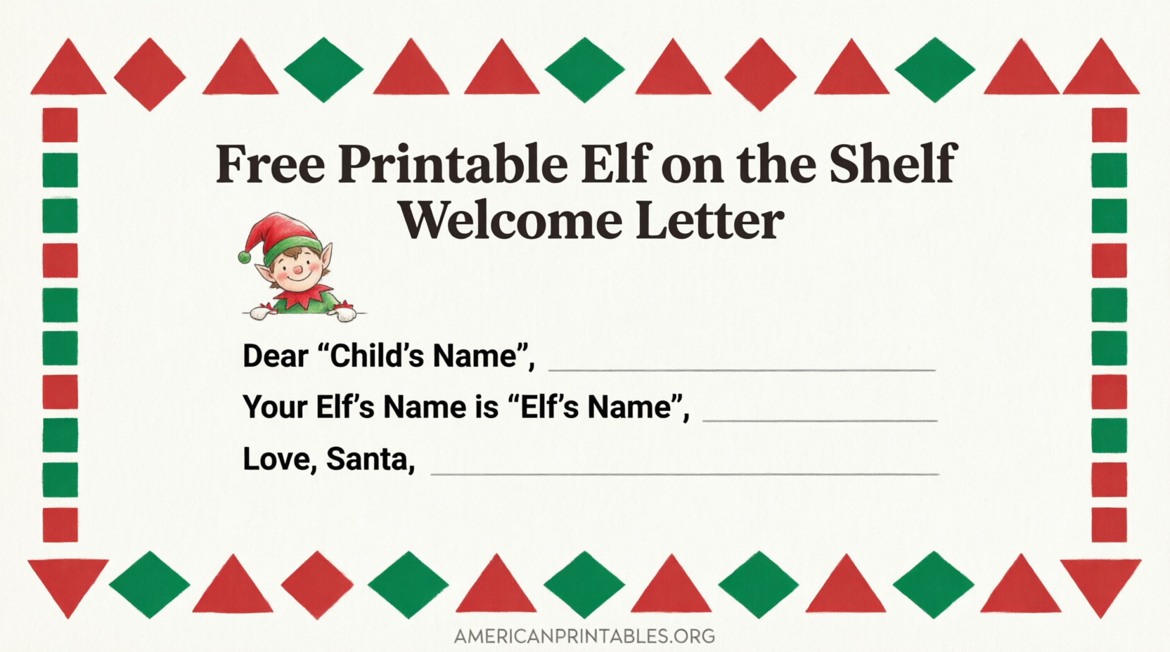 Free Printable Elf on the Shelf Welcome Letter (3)